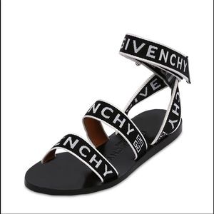 Authentic New In Box Givenchy Logo Ankle Strap Sandals Size 38